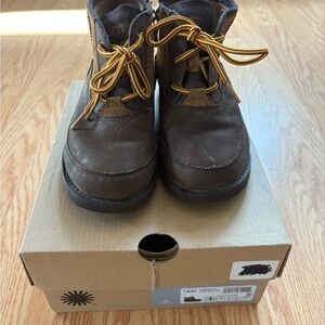 UGG Brown Suede Boots with Rubber Sole